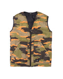 B501AA Reversible Quilted Vest - Black/ META Jigsaw