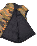 B501AA Reversible Quilted Vest - Black/ META Jigsaw