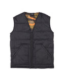 B501AA Reversible Quilted Vest - Black/ META Jigsaw