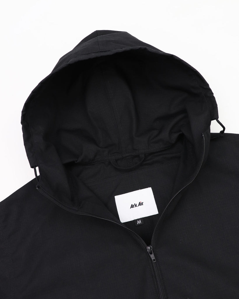 A347AA Hooded Drill Top - Black